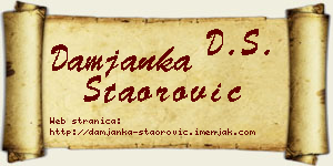 Damjanka Staorović vizit kartica